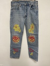 Levis Premium 501 Hippie Art
