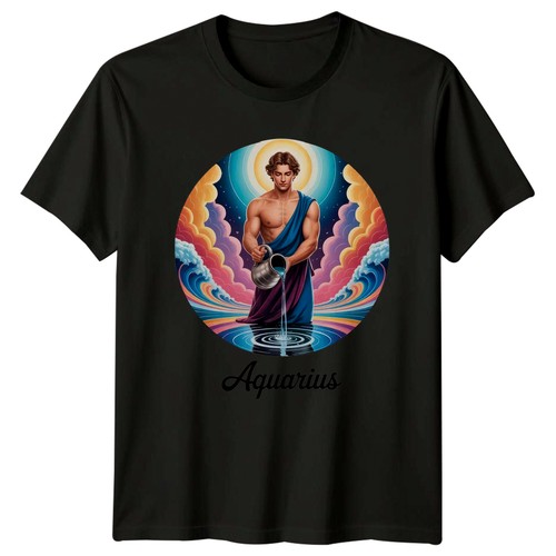 Shirt uomo acquario segno - t-shirt,