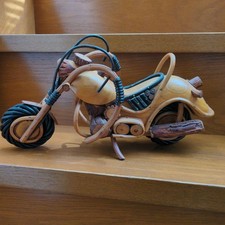 Decorazione a forma di bici in legno e bambù fatta a mano legno...