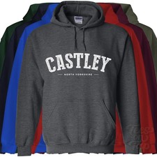 CASTLEY NORTH YORKSHIRE FELPA CON CAPPUCCIO Huby Inghilterra college stile varsity