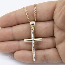 Pendente A Croce In Diamante