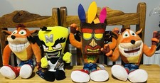 Pacchetto peluche Crash Bandicoot 12": set di 4. Tutti stili diversi. Nuovo Con Etichette