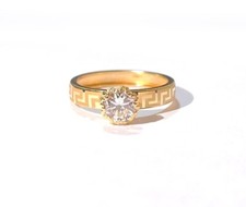 Anello oro giallo solitario - anello,