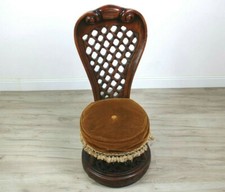 Sedia in Legno Seduta Bassa Morbida Vintage Artigianale Particolare Poltroncina