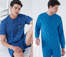 Pigiama calibrato corto lungo uomo 100% cotone leggero Karelpiù TAGLIE FORTI