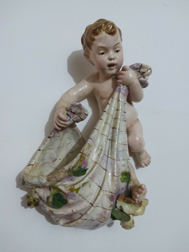 Putto ceramica antico muro - ceramica,
