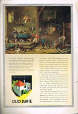 Pubblicità Ago 1937- OLIO DANTE "LaCucina quadro di Davide Teniers" - cm.24 x 16