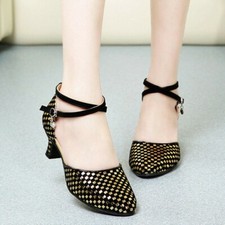 Donna Scarpe Ballo Latino Stanza da Rumba Tango Luccicante Valzer Morbido Fondo