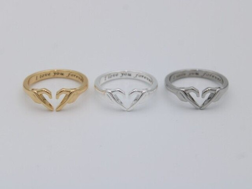 Anello cuore mano - "i, love