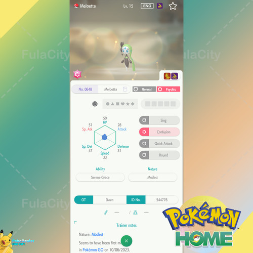 Meloetta evento pokémon - meloetta🟢evento,