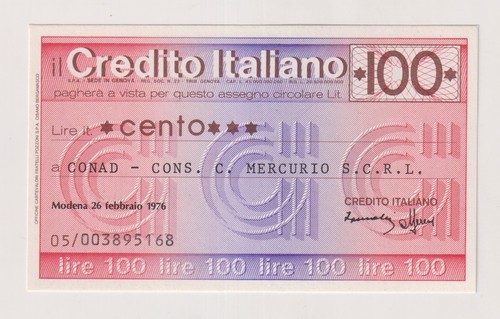 Miniassegni credito italiano - ,