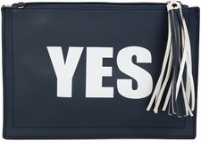 Pochette con stampa "SI" e