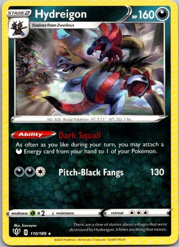 Hydreigon 110 189 rare - hydreigon, 110/189