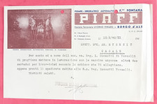 Fattura Commerciale Borgo d'Ale f.lli Fontana Pompe 1942 cm 22,5 x 14,5 circa