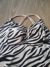 top FERRAGAMO zebrato tg. 42 seta e viscosa