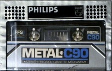 PHILIPS METAL C90 Vintage 1981 Audio Cassette Tape IEC IV Made in Belgium New*