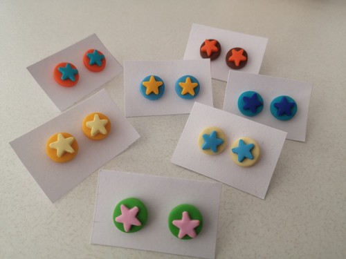Coppia orecchini fimo - in,