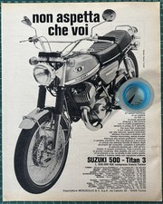 Rara Pubblicità SUZUKI 500 TITAN 3 del 1970