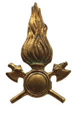 distintivo vigili del fuoco pompieri divisa uniforme pins badge ottone giacca