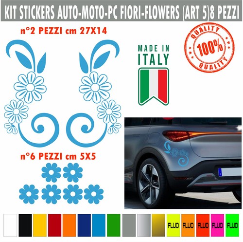 Kit adesivi fiori - kit, 8