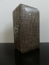 RARA SCATOLA COLTELLO DA TASCA ART NOUVEAU HENCKELS SOLINGEN MODELLO COCCODRILLO SIMILPELLE