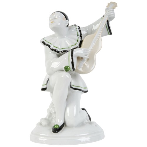 Porcelain figure pierrot with - figure, "pierrot