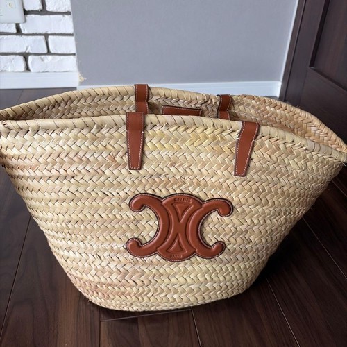 Borsa cestino celine paglia - cestino,