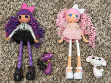 MGA 2014 LALALOOPSY GIRLS CLOUD E. SKY & STORM E. SKY 10" BAMBOLE CON ANIMALI DOMESTICI