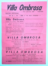Vecchia Locandina Pubblicitaria Di Villa Ombrosa Viserba Di Rimini