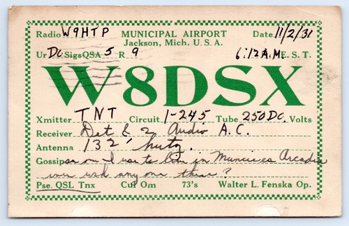 Qsl ham radio w8dsx - qsl,