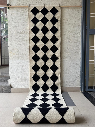 Tappeto runner kilim lana - , a