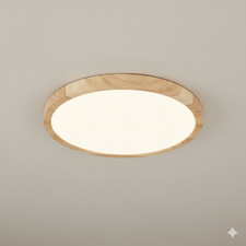 Plafoniera LED Bordo Legno Moderna Rotonda CCT 3 Colori Ø230-600mm | 18-45W