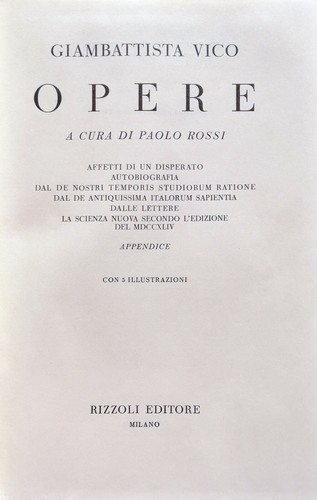 Giambattista vico opere cura - vico,