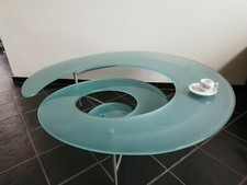 TAVOLINO SPIRAL CATTELAN ITALIA DESIGN MODERNARIATO ACCIAIO/VETRO SATIN  USATO 