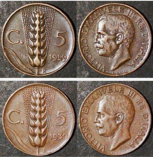 Centesimi spiga 1929 1930 - spiga, -1930