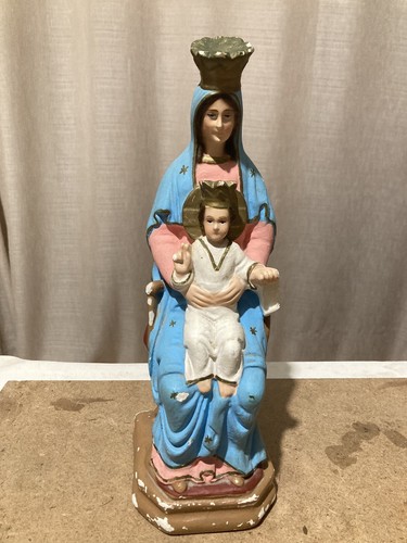 Vecchia statuina gesso - vecchia,