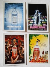 N.  4   CARTOLINE      PUBBLICITARIE    PROMOCARD     ABSOLUT   VODKA