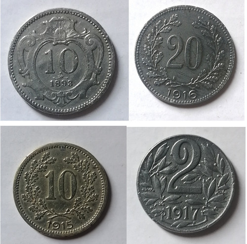 Monete austriache 1893 1917 - monete,