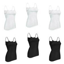 3 CANOTTE DONNA KAPPA SPALLA SOTTILE TOP SLIM FIT IN COTONE ELASTICIZZATO