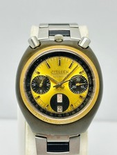Orologio Uomo Citizen Bull Head 67-9143 Cronografo Automatico 8110A Vintage