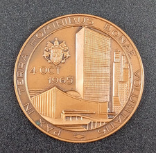 MEDAGLIA VISITA DI PAPA PAOLO