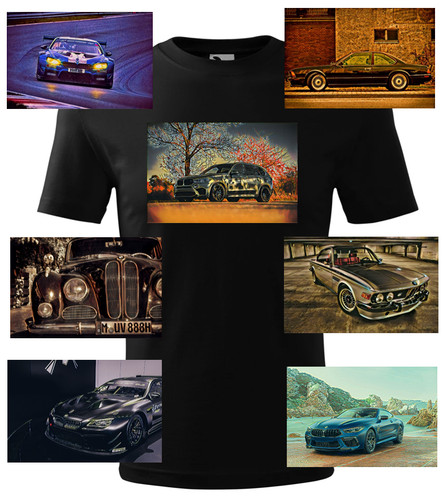 Shirt bmw nera grafica da - bmw,