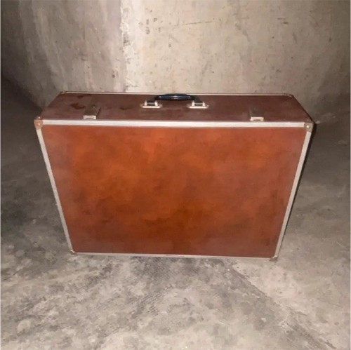 Valigia rigida vintage marrone