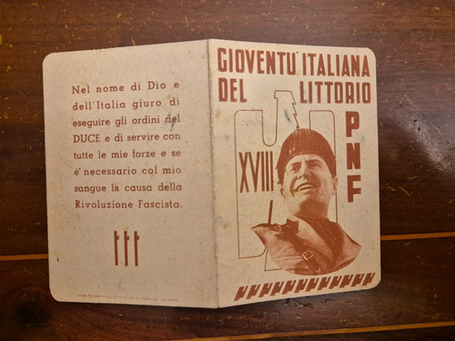 Tessera gioventu italiana - , del