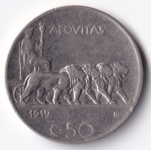Italy 1919r 50c fifty - italy,