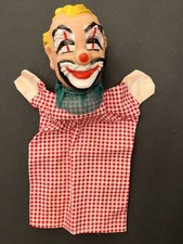Vintage Hazelle’s Hand pupazzi hobo clown testa vinile panno corpo