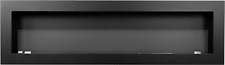 Caminetto camino bioetanolo biocamino da incasso 140x45cm nero opaco con vetro