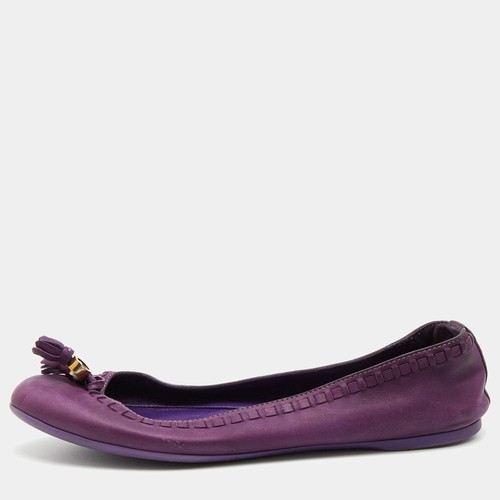 Ballerine gucci viola pelle - gucci, in