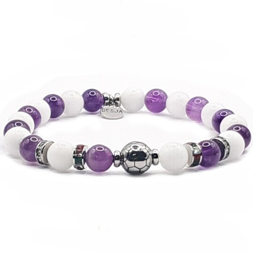 Bracciale unisex ametista - bracciale,