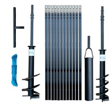 DRILLPARTNER 200+150/16m+Bailer/ Trivella Trapano per Pozzi Perforatore Manuale